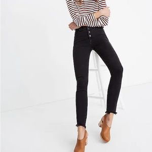 Madewell 10” High Rise Skinny Jeans Raw Edges